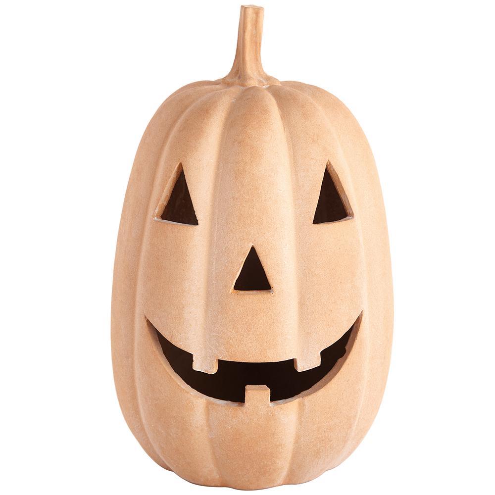 TERRACOTTA JACK-O-LANTERN DECORATION Allstate Floral Halloween Home Decor TERRACOTTA JACK-O-LANTERN DECORATION Bonjour Fete - Party Supplies