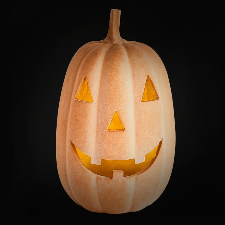TERRACOTTA JACK-O-LANTERN DECORATION Allstate Floral Halloween Home Decor TERRACOTTA JACK-O-LANTERN DECORATION Bonjour Fete - Party Supplies
