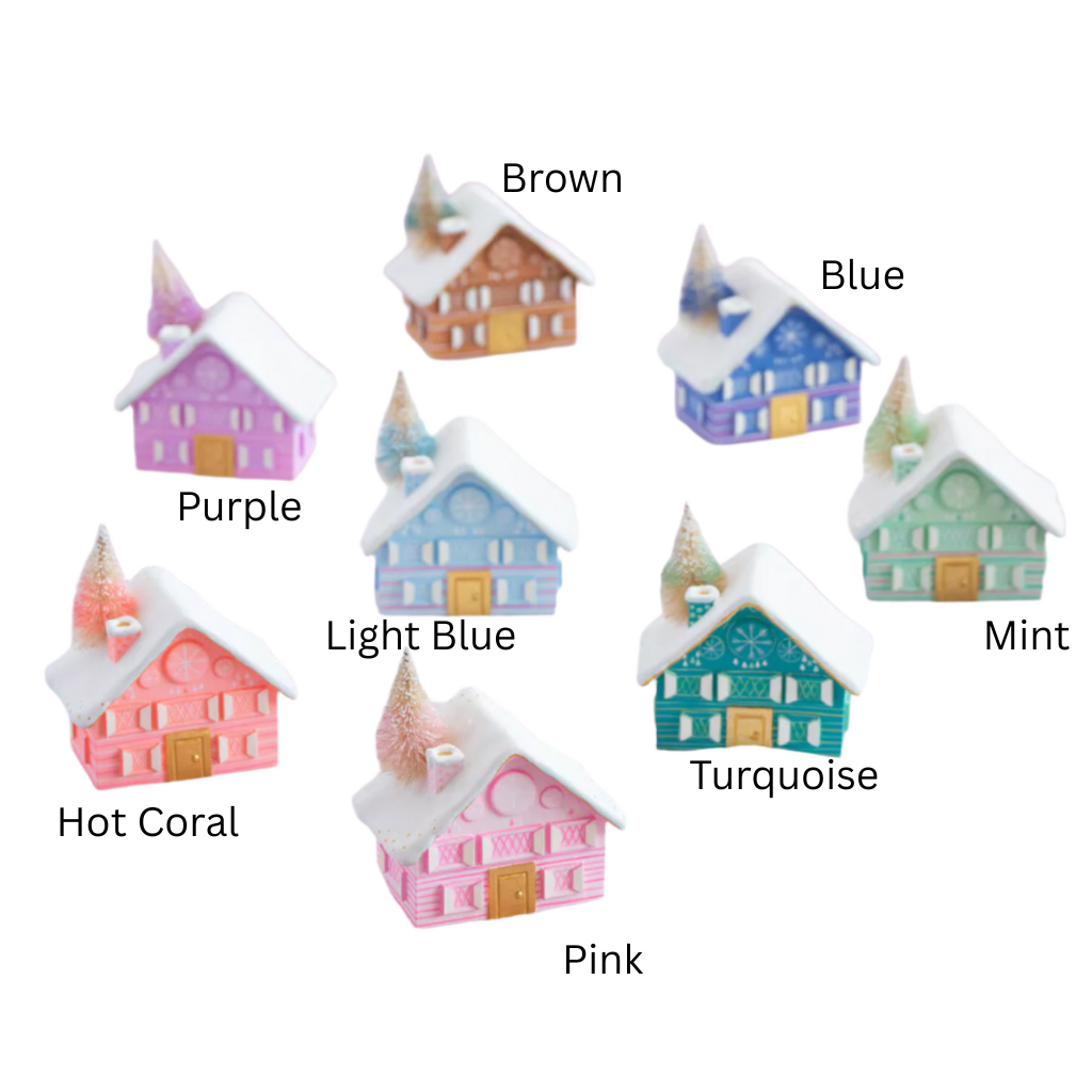 CHALET TABLETOP DECORATION BY GLITTERVILLE Glitterville Christmas Trees & Houses CHALET TABLETOP DECORATION BY GLITTERVILLE Bonjour Fete - Party Supplies