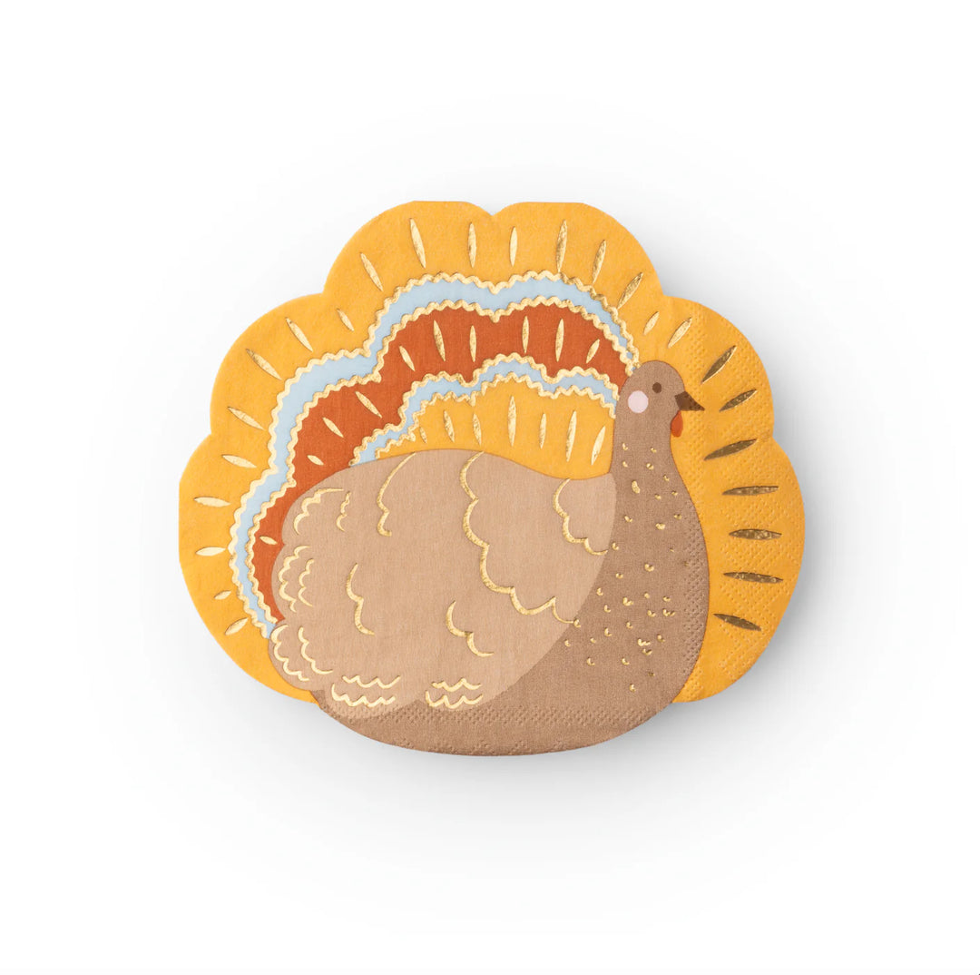 CHARMING TURKEY PARTY KIT Bonjour Fête  Thanksgiving Party Supplies CHARMING TURKEY PARTY KIT Bonjour Fete - Party Supplies