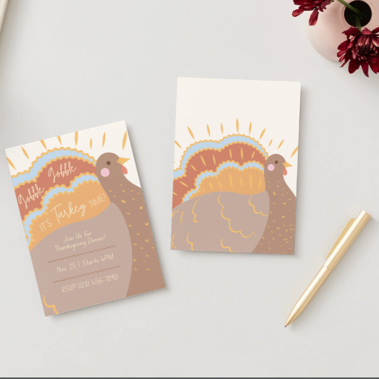 CHARMING TURKEY DIGITAL PARTY INVITATION DOWNLOAD Bonjour Fête CHARMING TURKEY DIGITAL PARTY INVITATION DOWNLOAD Bonjour Fete - Party Supplies