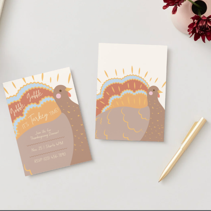 CHARMING TURKEY DIGITAL PARTY INVITATION DOWNLOAD Bonjour Fête CHARMING TURKEY DIGITAL PARTY INVITATION DOWNLOAD Bonjour Fete - Party Supplies
