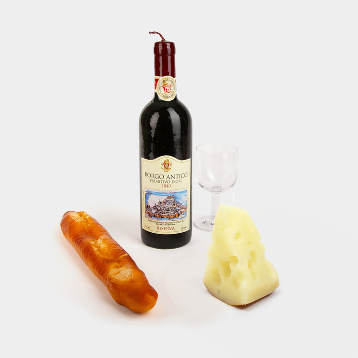 Buon Appetito baguette candle by 54Celsius, a bread shaped novelty candle for a French bistro themed dinner party