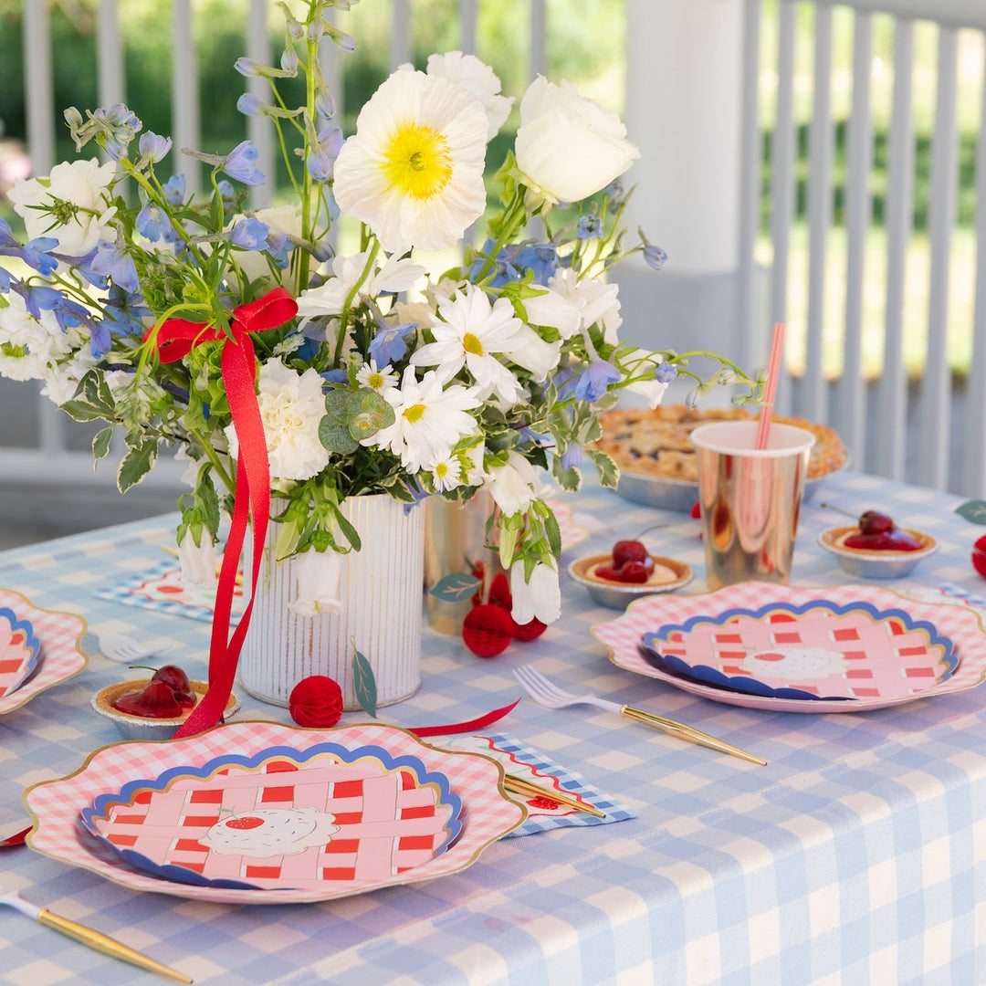 Patriotic Cherry Pie Gingham Party- Bonjour Fete Party Supplies