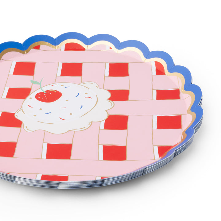 CHERRY PIE SMALL PLATES Bonjour Fete Plates CHERRY PIE SMALL PLATES Bonjour Fete - Party Supplies