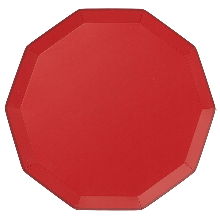 CHERRY RED PREMIUM DINNER PLATES Bonjour Fete Bonjour Fete - Party Supplies