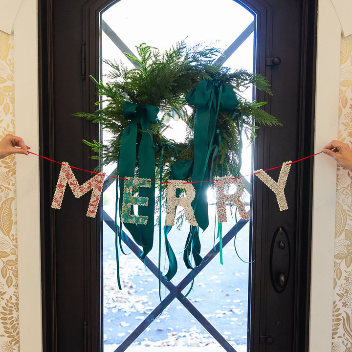 MERI MERI X LIBERTY MERRY CHRISTMAS GARLAND SET Meri Meri Christmas Holiday Party Decorations MERI MERI X LIBERTY MERRY CHRISTMAS GARLAND SET Bonjour Fete - Party Supplies