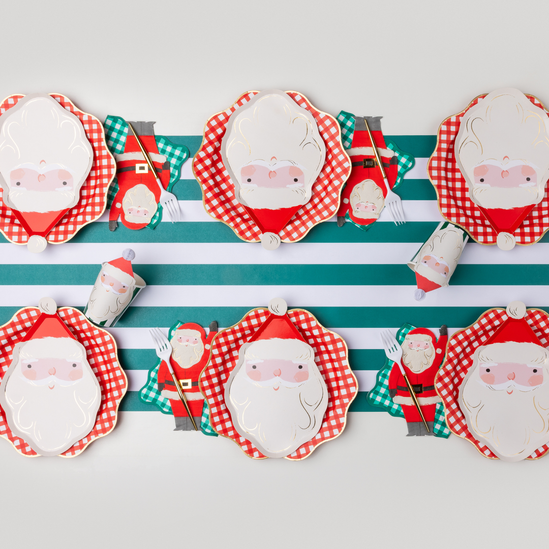 ELEGANT EMERALD GREEN GINGHAM DINNER NAPKINS Bonjour Fete Napkins ELEGANT EMERALD GREEN GINGHAM DINNER NAPKINS Bonjour Fete - Party Supplies