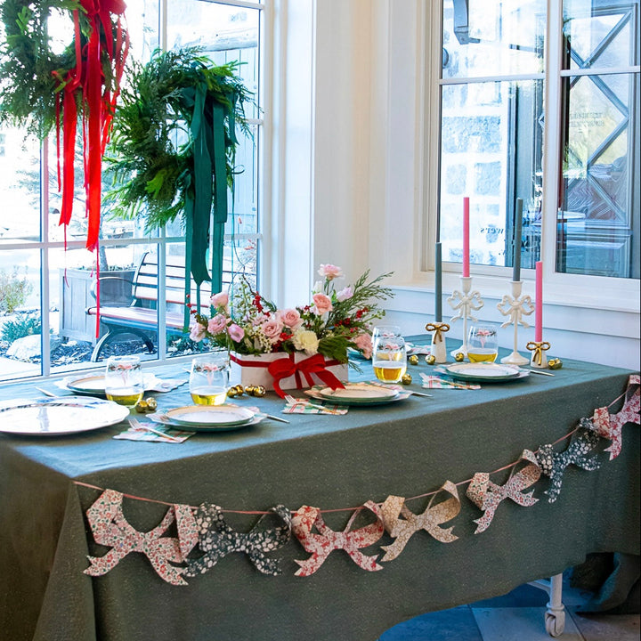 MERI MERI X LIBERTY FESTIVE BOW GARLAND Meri Meri Christmas Holiday Party Decorations MERI MERI X LIBERTY FESTIVE BOW GARLAND Bonjour Fete - Party Supplies