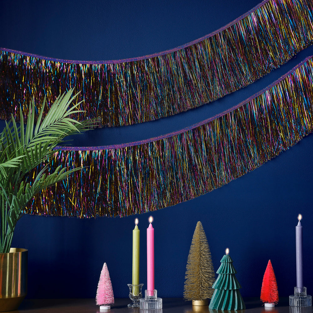 CHRISTMAS TINSEL GARLAND Ginger Ray UK Christmas Holiday Party Decorations Bonjour Fete - Party Supplies