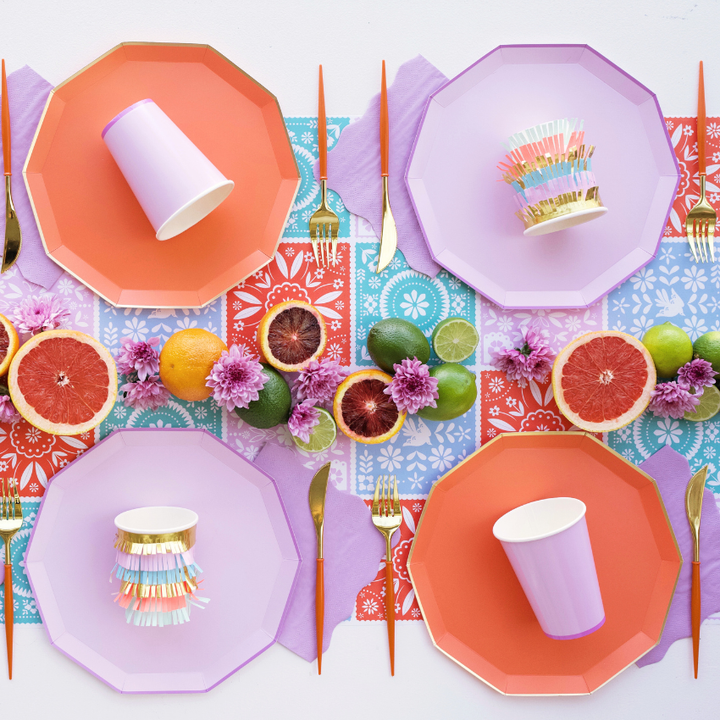 LE LILAC SIGNATURE LARGE PLATES Bonjour Fete Plates LE LILAC SIGNATURE LARGE PLATES Bonjour Fete - Party Supplies