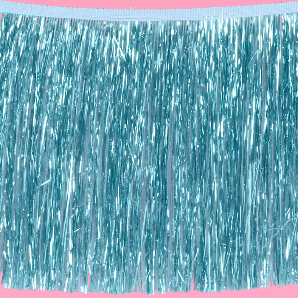 Aquamarine Fringe - blue foil banner xo, Fetti Banners Aquamarine Fringe - blue foil banner Bonjour Fete - Party Supplies