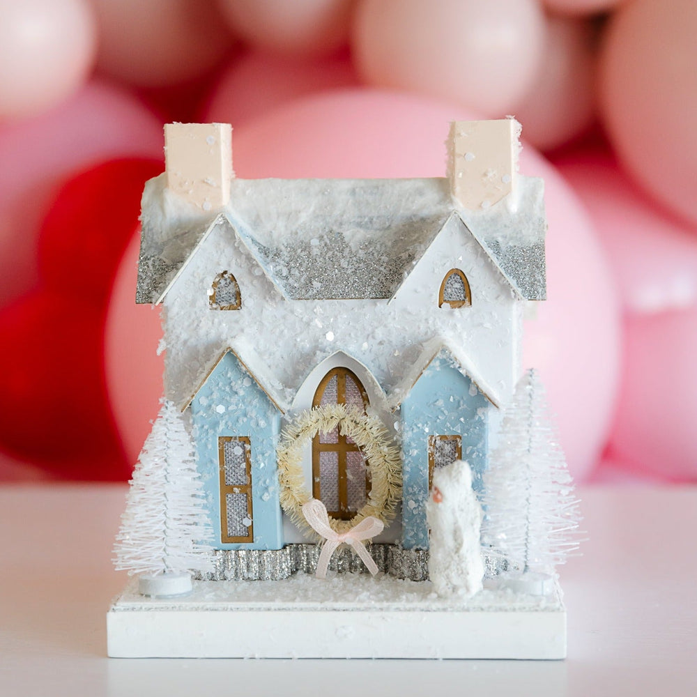 PETITE WHITE FRENCH VILLA BY CODY FOSTER Cody Foster Co. Christmas House Bonjour Fete - Party Supplies
