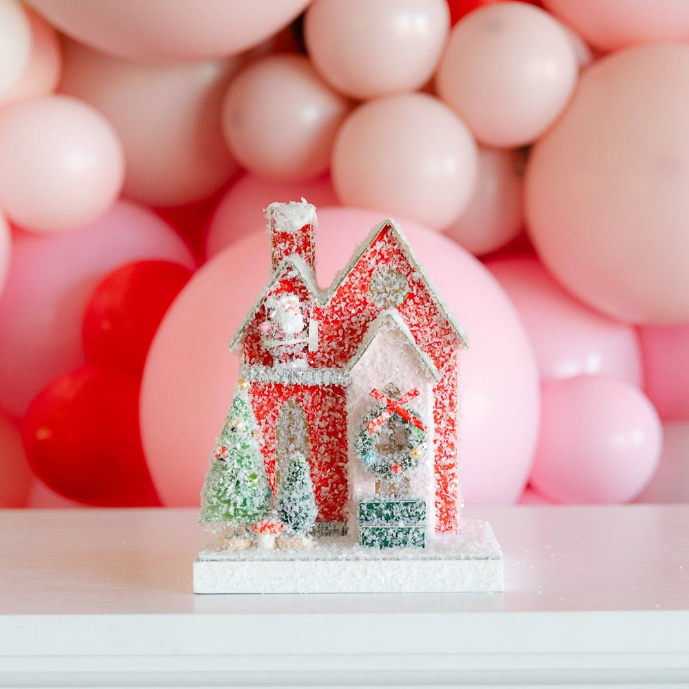 PETITE RED HOUSE BY CODY FOSTER Cody Foster Co. Christmas House Bonjour Fete - Party Supplies