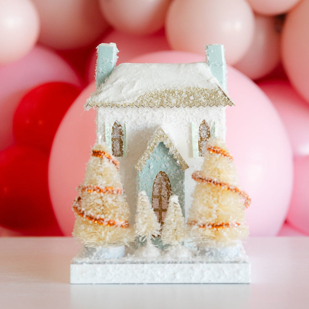 PETITE WHITE HOUSE BY CODY FOSTER Cody Foster Co. Christmas House Bonjour Fete - Party Supplies
