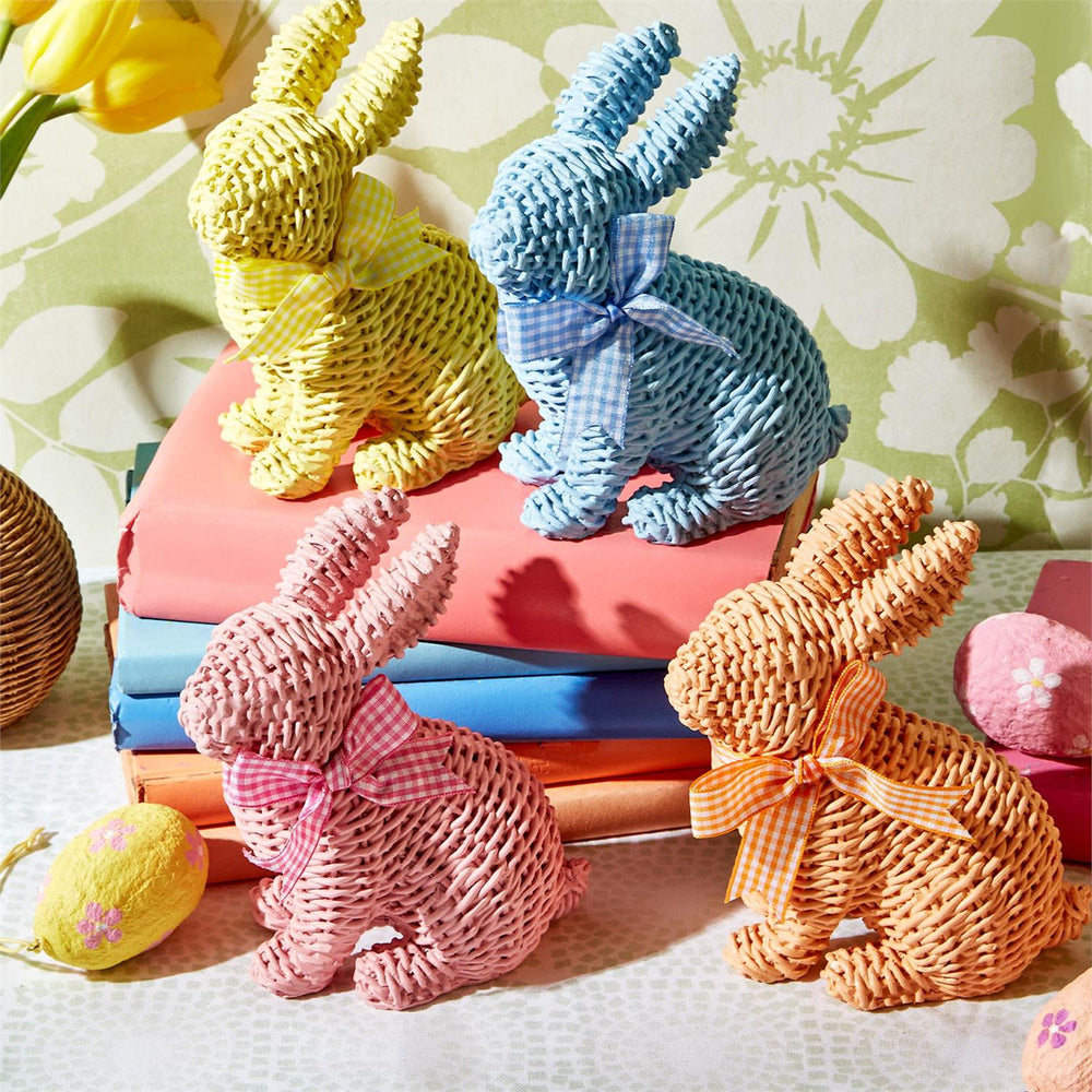 Colorful Basket Weave Bunny Set Bonjour Fete Party Supplies Easter Home