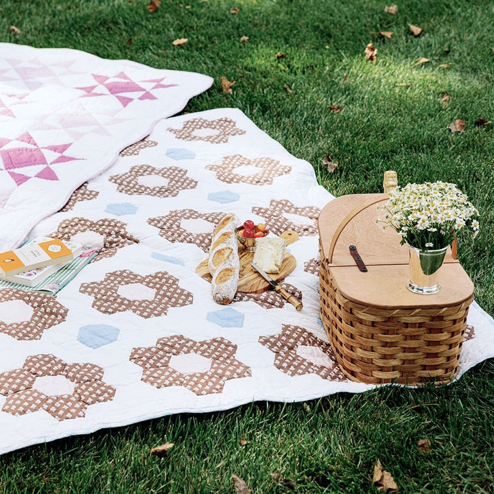 Constance Chocolate Quilted Throw Blanket