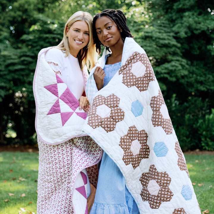 Constance Chocolate Quilted Throw Blanket