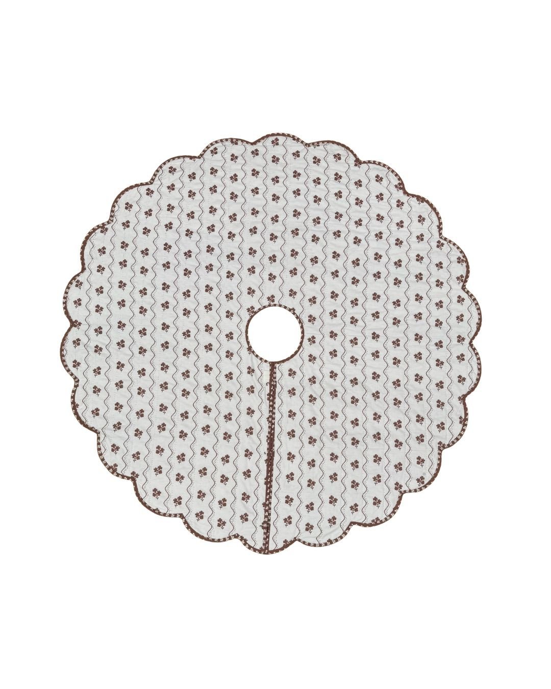 Constance Chocolate Reversible Scalloped Tree Skirt