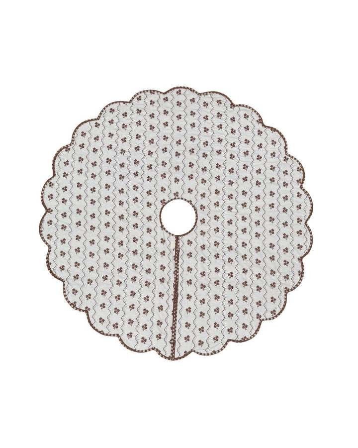 Constance Chocolate Reversible Scalloped Tree Skirt