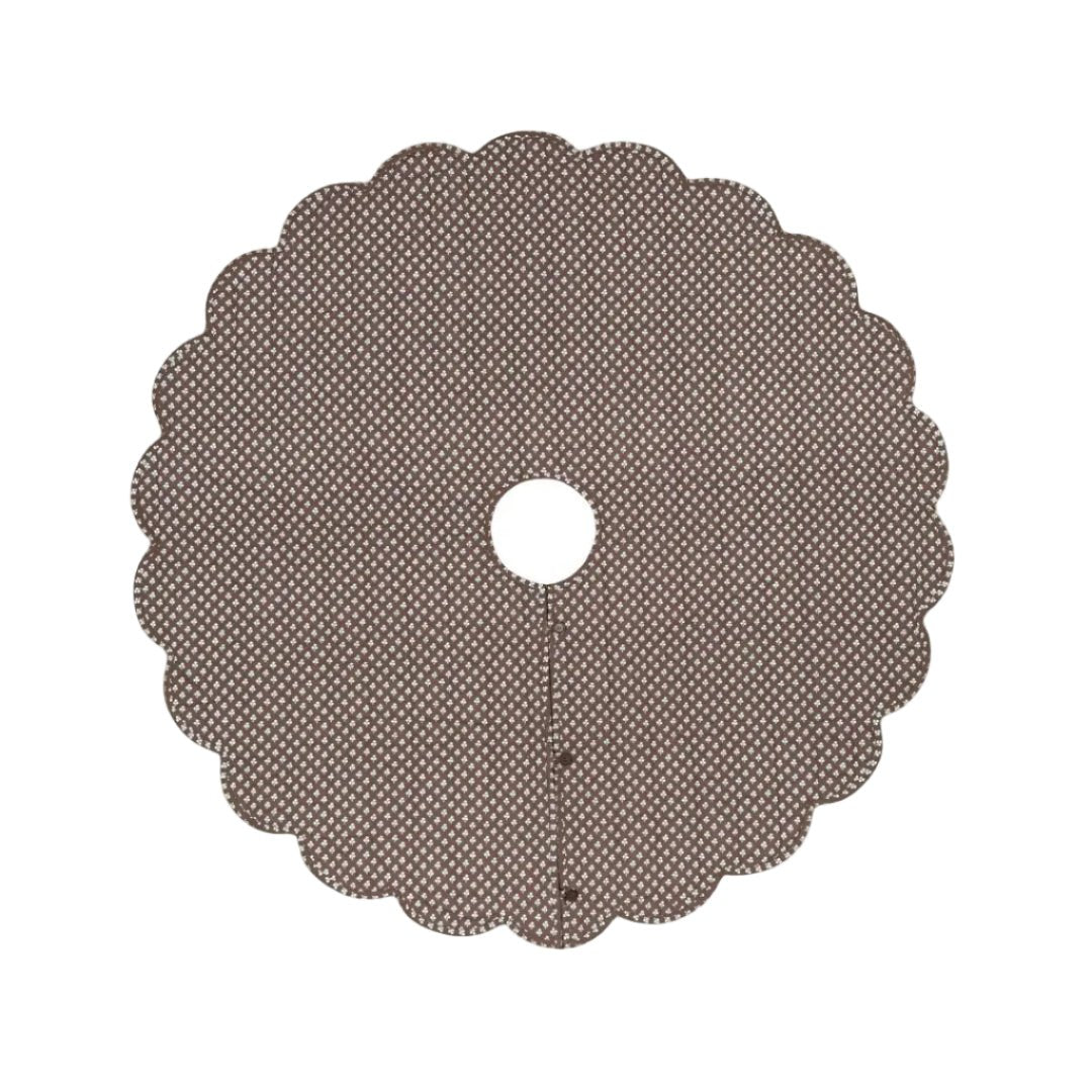 Constance Chocolate Reversible Scalloped Tree Skirt