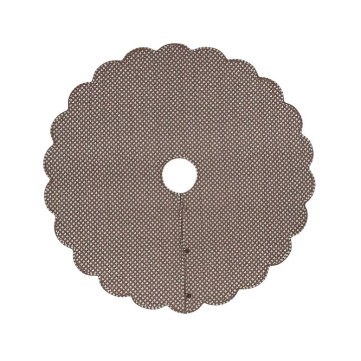 Constance Chocolate Reversible Scalloped Tree Skirt