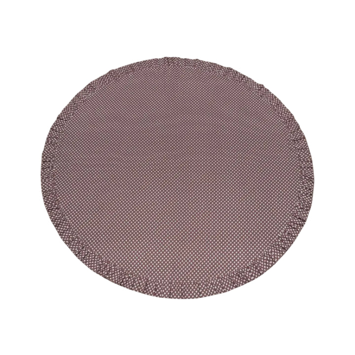 Constance Chocolate Round Tablecloth with Ruffle