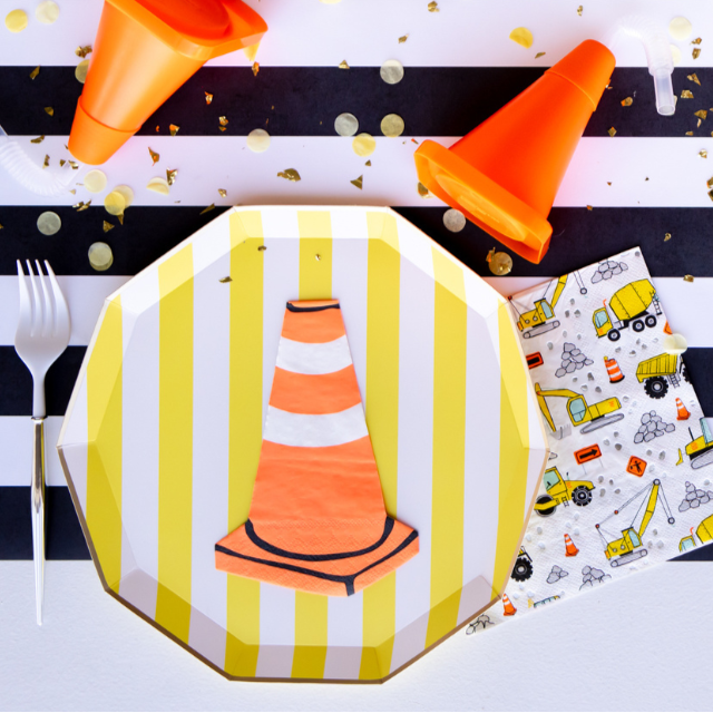 UNDER CONSTRUCTION LARGE NAPKINS Jollity & Co. + Daydream Society Napkins UNDER CONSTRUCTION LARGE NAPKINS Bonjour Fete - Party Supplies
