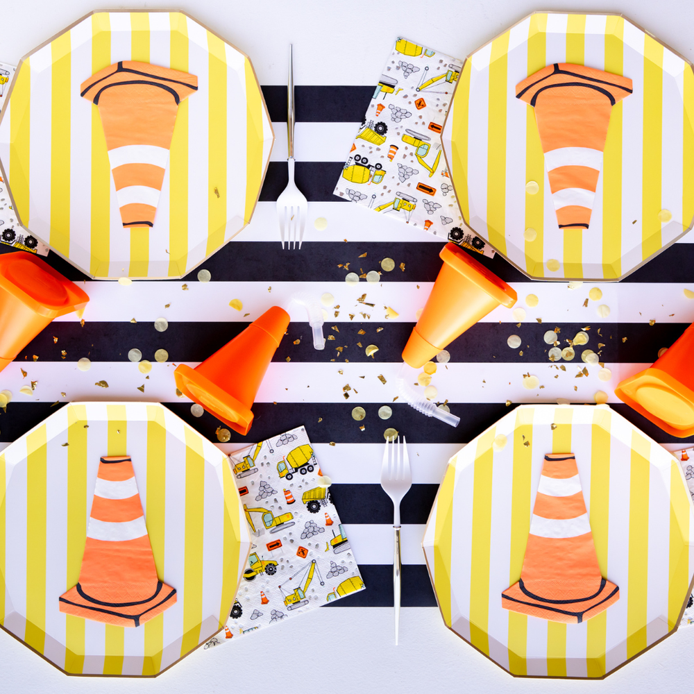 UNDER CONSTRUCTION CONE NAPKINS Jollity & Co. + Daydream Society Napkins UNDER CONSTRUCTION CONE NAPKINS Bonjour Fete - Party Supplies