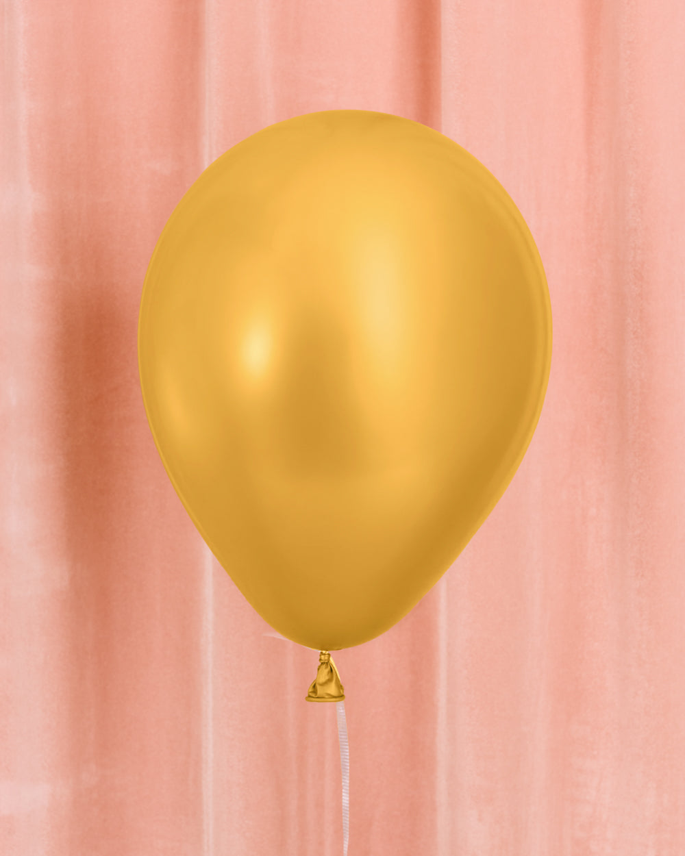 Single gold chrome cowboy latex balloon