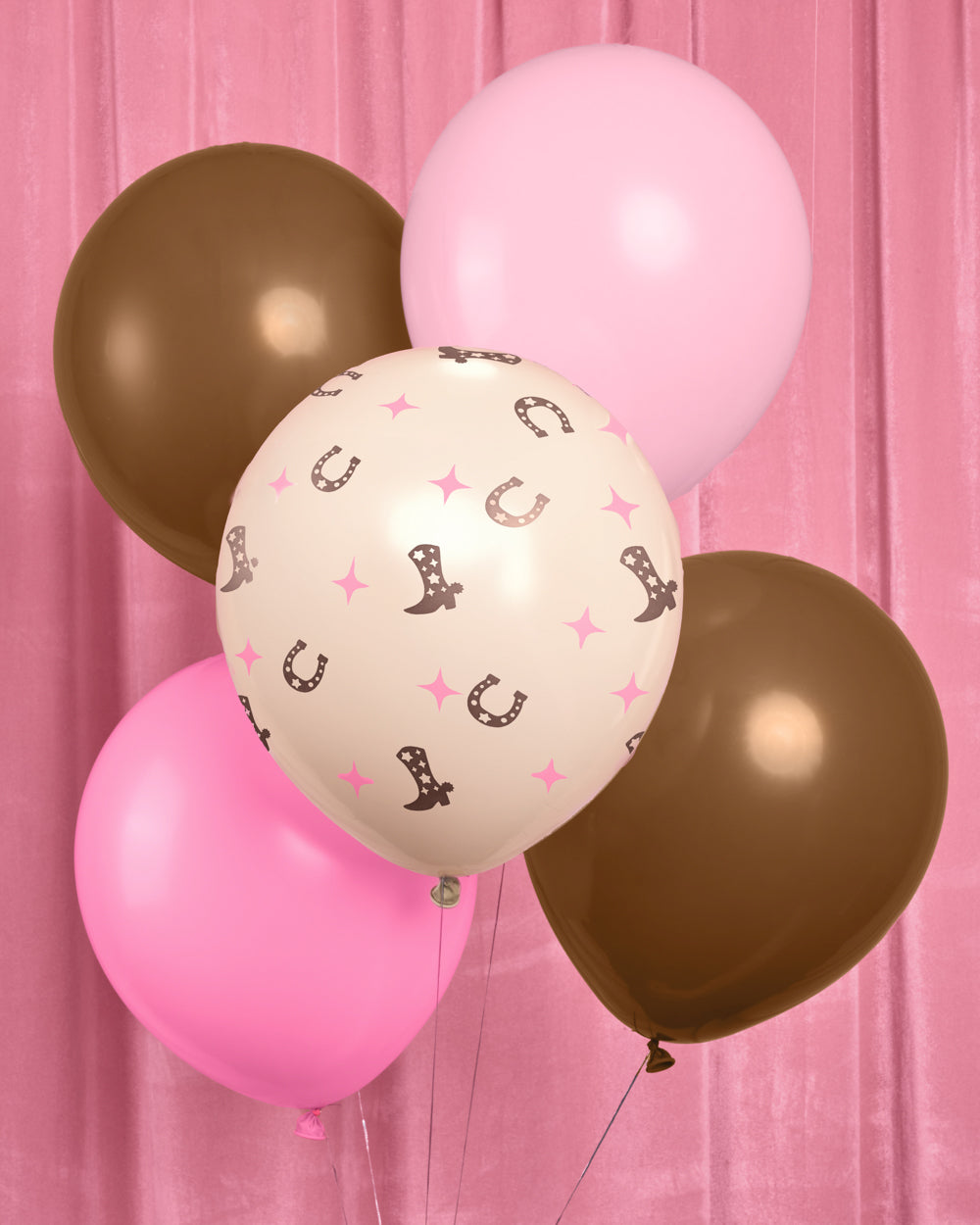 Styled cowgirl latex balloons for a cowgirl birthday or bachelorette