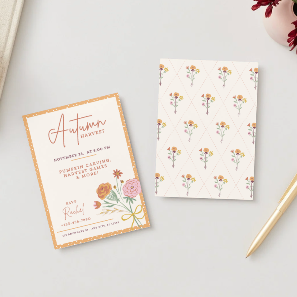 COZY FALL DIGITAL PARTY INVITATION Bonjour Fête COZY FALL DIGITAL PARTY INVITATION Bonjour Fete - Party Supplies