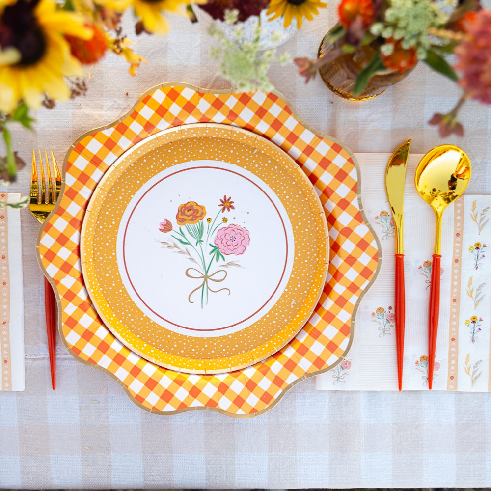 FANCY PUMPKIN BURNT ORANGE CUTLERY Sophistiplate Cutlery FANCY PUMPKIN BURNT ORANGE CUTLERY Bonjour Fete - Party Supplies