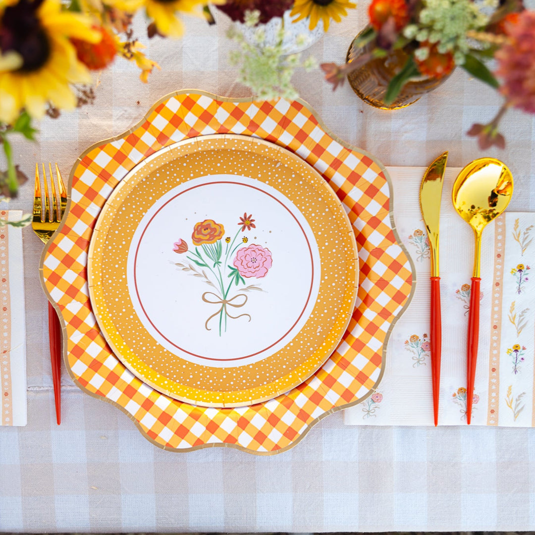 FANCY PUMPKIN BURNT ORANGE CUTLERY Sophistiplate Cutlery FANCY PUMPKIN BURNT ORANGE CUTLERY Bonjour Fete - Party Supplies
