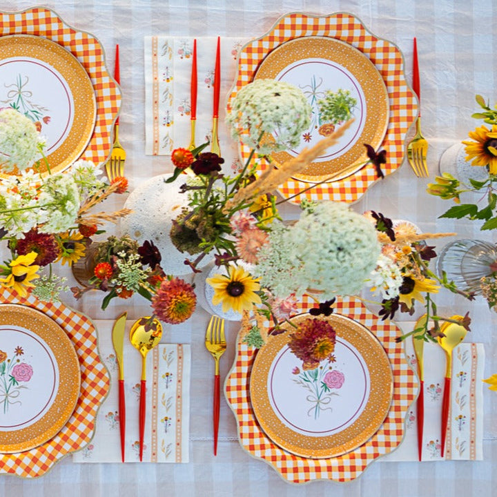 COZY FALL FLORAL GUEST TOWELS Bonjour Fete Napkins COZY FALL FLORAL GUEST TOWELS Bonjour Fete - Party Supplies
