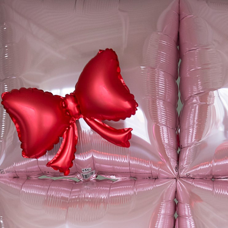 RED MINI BOW FOIL BALLOON SET Burst Party Co Balloons RED MINI BOW FOIL BALLOON SET Bonjour Fete - Party Supplies