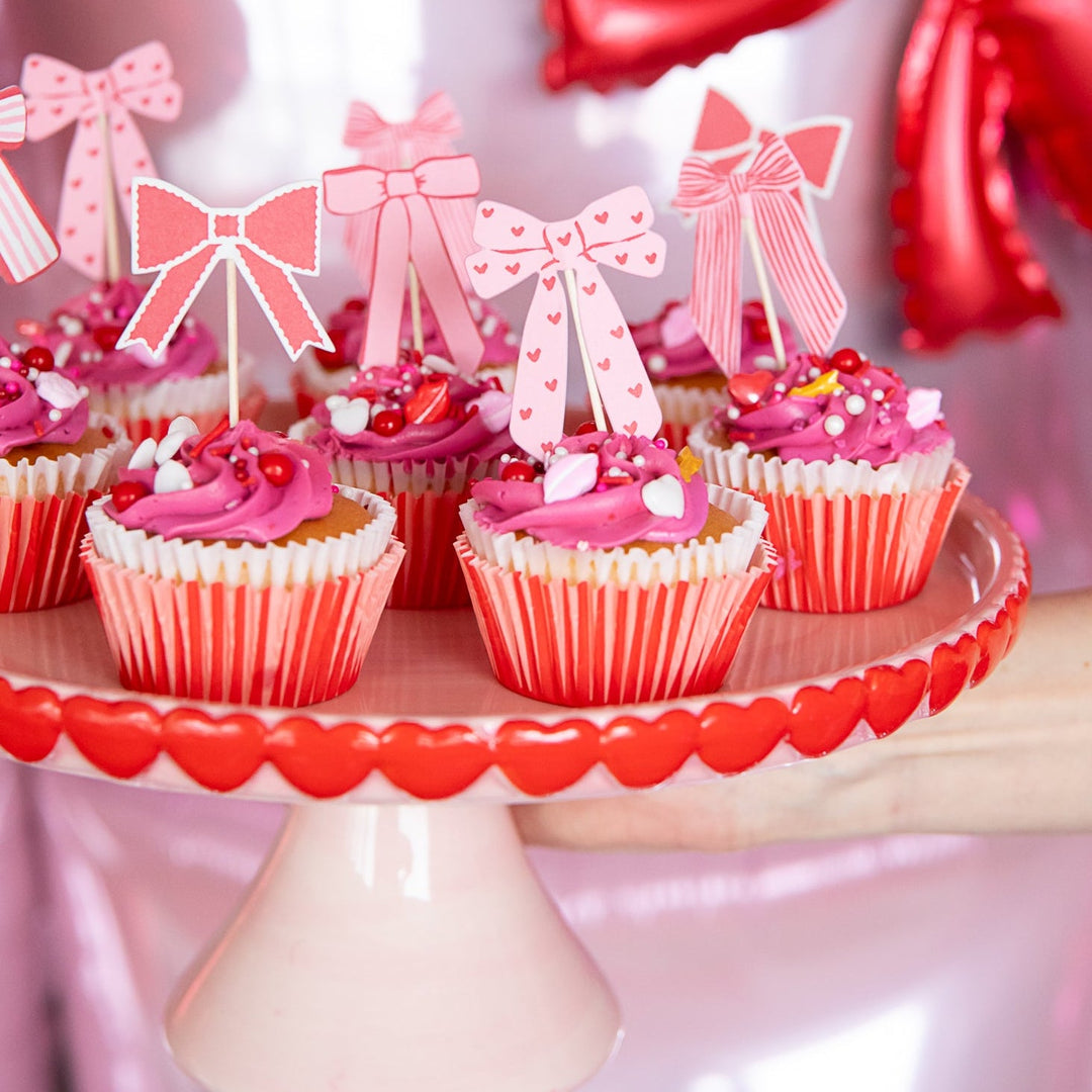 WRAPPED IN LOVE CAKE STAND Accent Decor Valentine's Day Baking Cake Stand WRAPPED IN LOVE CAKE STAND Bonjour Fete - Party Supplies