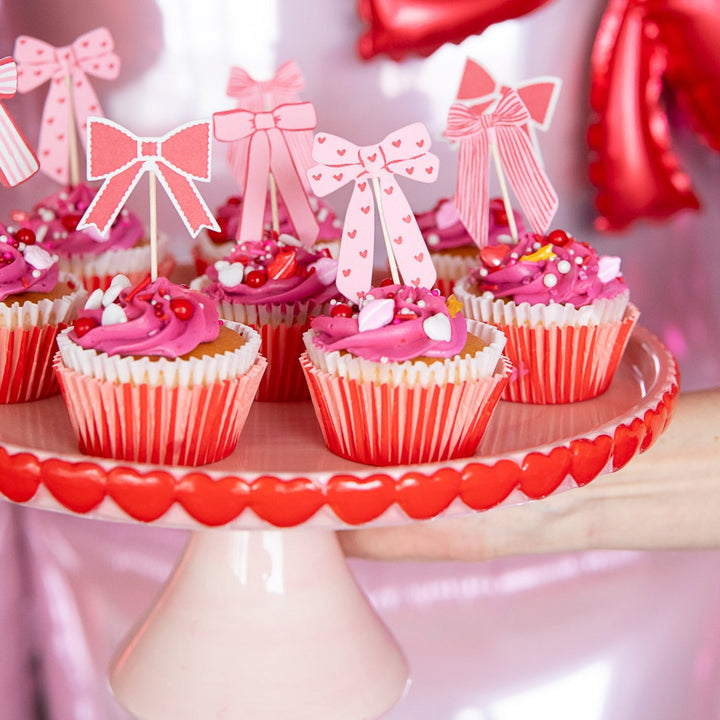 WRAPPED IN LOVE CAKE STAND Accent Decor Valentine's Day Baking Cake Stand WRAPPED IN LOVE CAKE STAND Bonjour Fete - Party Supplies