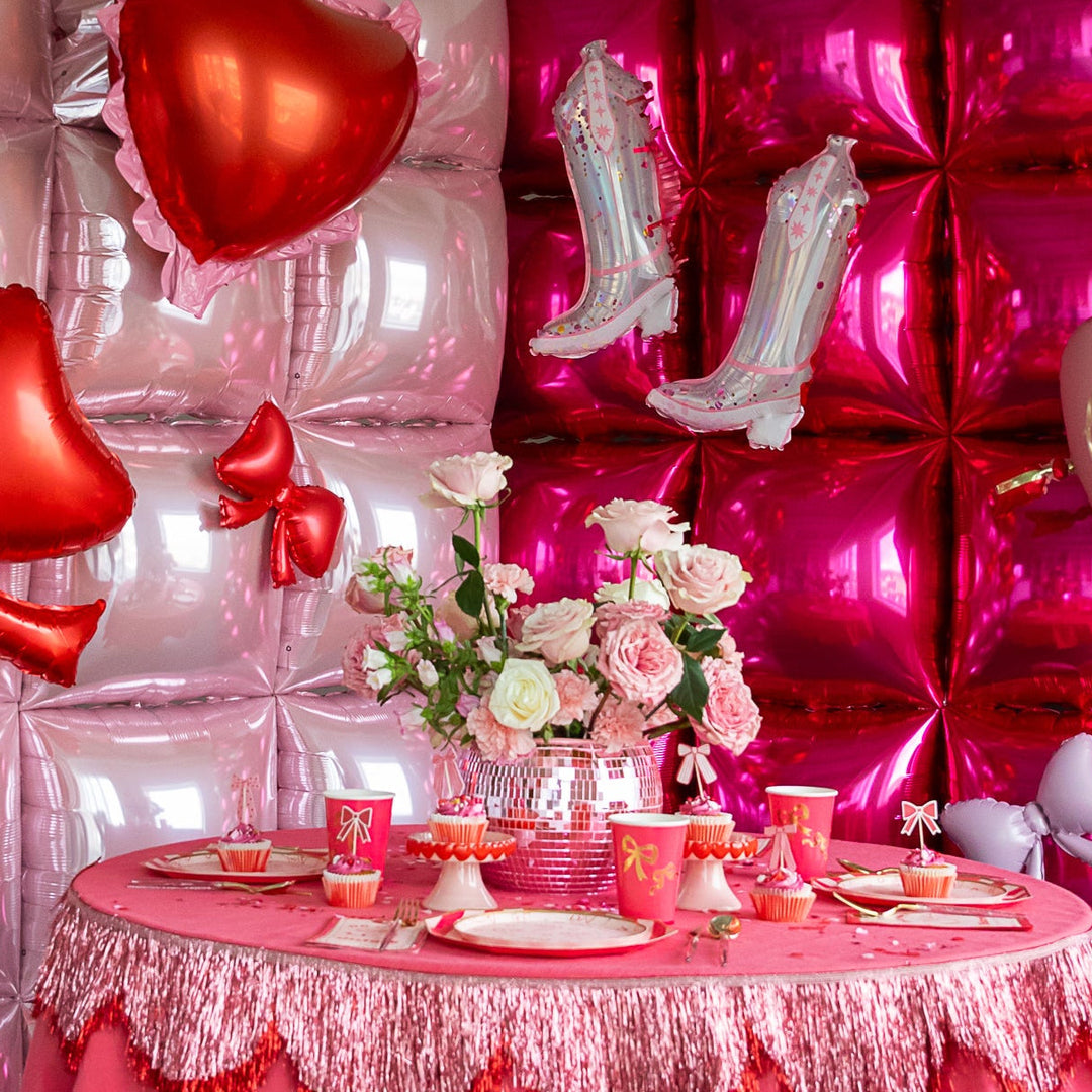 RED MINI BOW FOIL BALLOON SET Burst Party Co Balloons RED MINI BOW FOIL BALLOON SET Bonjour Fete - Party Supplies