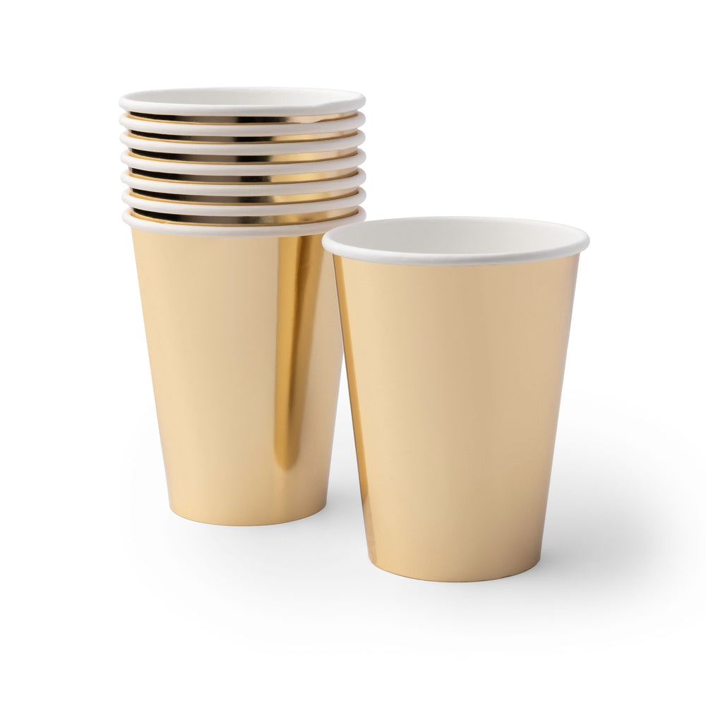 GOLD SIGNATURE CUPS Bonjour Fete Cups GOLD SIGNATURE CUPS Bonjour Fete - Party Supplies