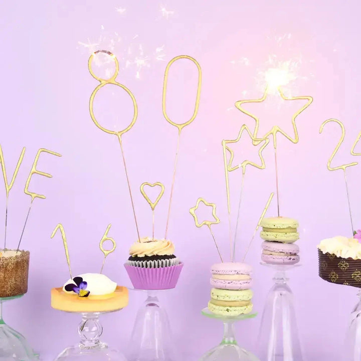 Mini 4" Gold "2026" Number Sparkler Wands Card - New Year's TOPS Malibu Mini 4" Gold "2026" Number Sparkler Wands Card - New Year's Bonjour Fete - Party Supplies