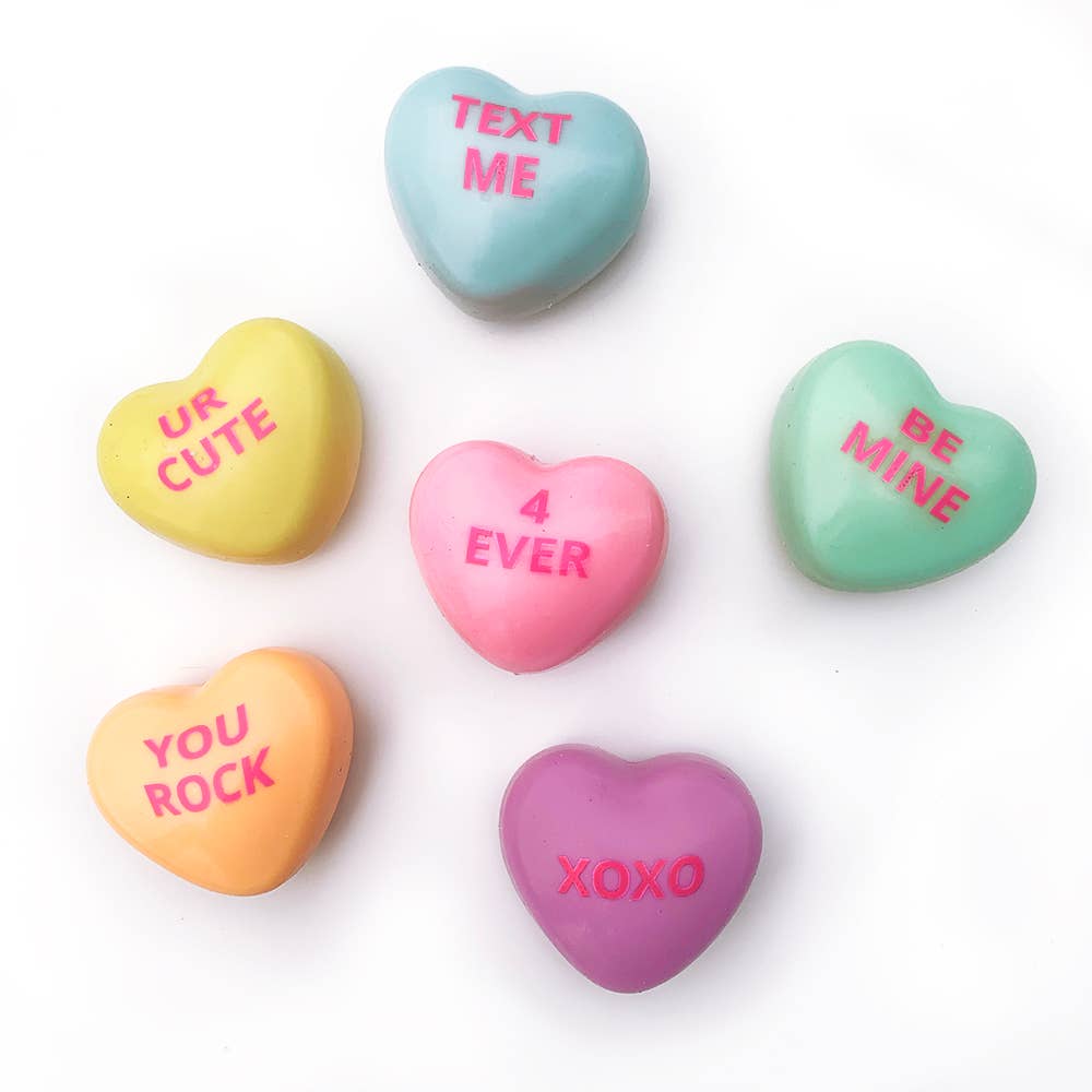 Sticky Bubble Blobbies Valentines Conversation Hearts Top Trenz Inc Bonjour Fete - Party Supplies