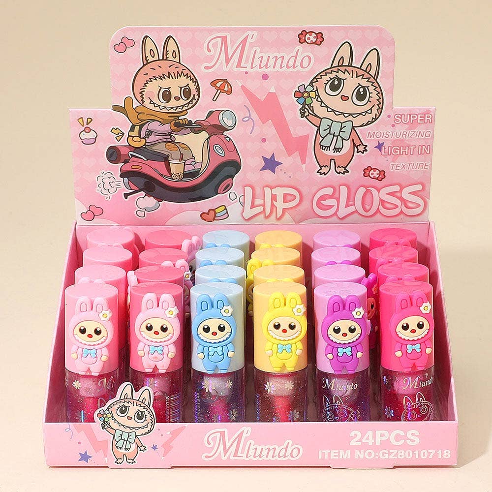 24PCS - Labubu Moisturizing Monster Bunny Lip Glosses Sensibling Corp. 24PCS - Labubu Moisturizing Monster Bunny Lip Glosses Bonjour Fete - Party Supplies