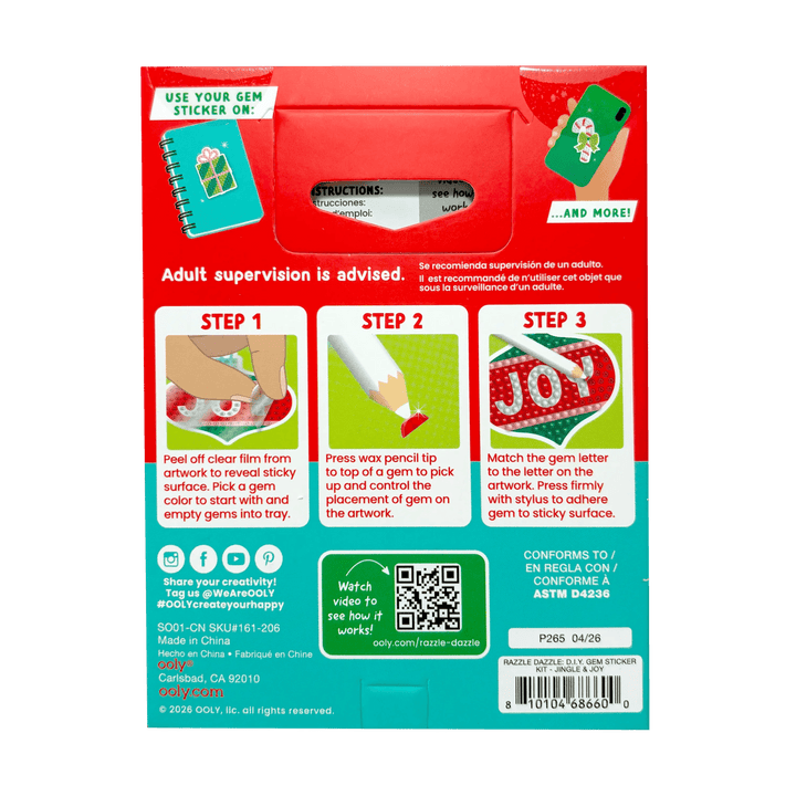 Jingle & Joy DIY Gem Sticker Kit
