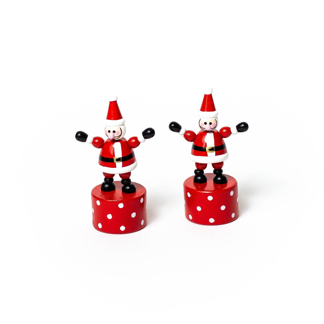 Santa & Reindeer Collapsable Wooden Toys Bonjour Fete Party Supplies Stocking Stuffers & Holiday Party Favors