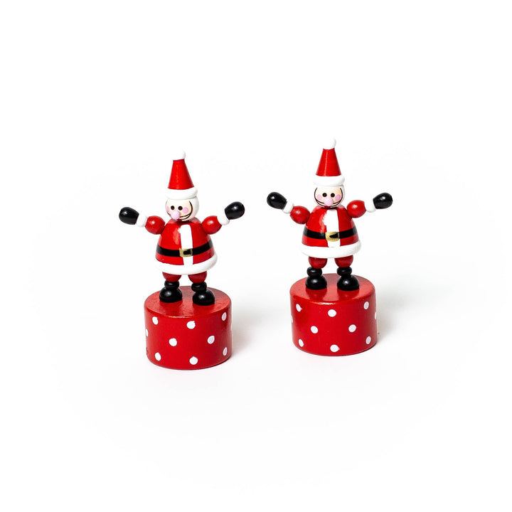 Santa & Reindeer Collapsable Wooden Toys Bonjour Fete Party Supplies Stocking Stuffers & Holiday Party Favors