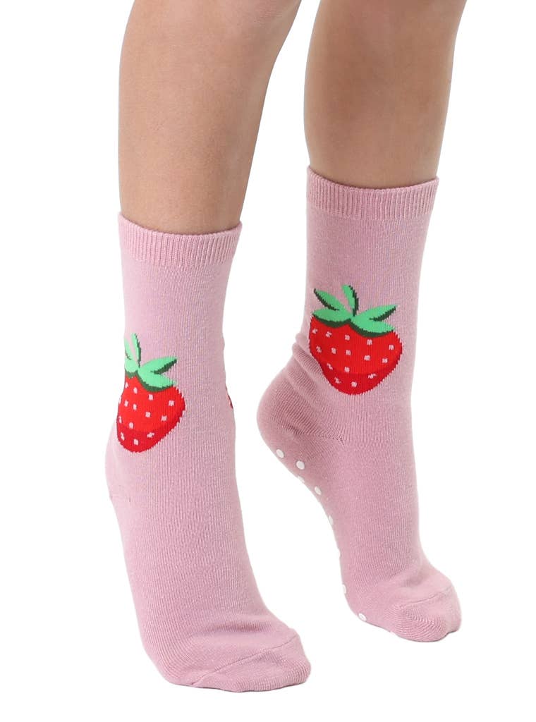 3D Packaged Crew Socks - Kids - Strawberry - Pink Living Royal 3D Packaged Crew Socks - Kids - Strawberry - Pink Bonjour Fete - Party Supplies