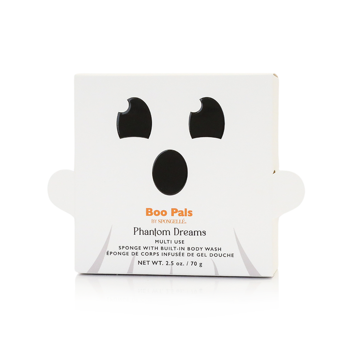 GHOST SHOWER BUFFER SPONGE Spongellé Halloween Party Favors & Boo Baskets Bonjour Fete - Party Supplies