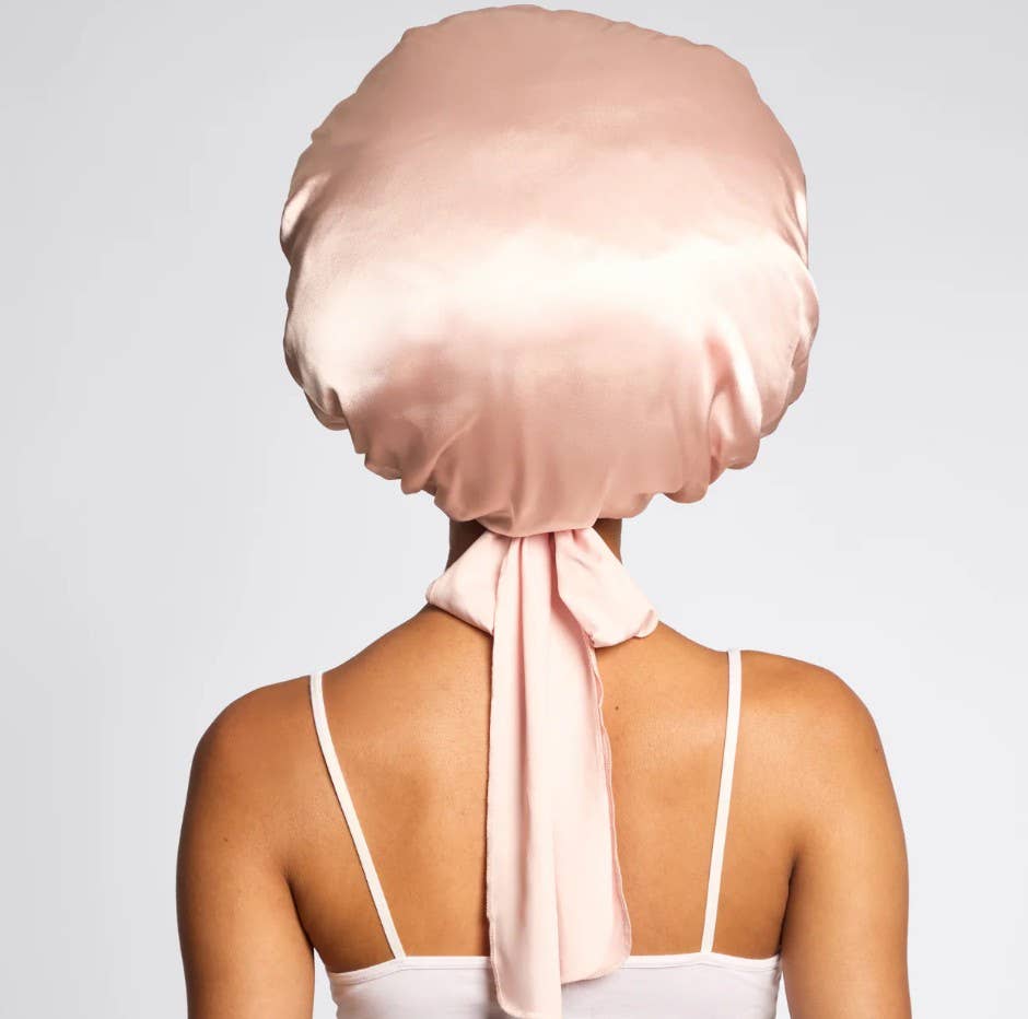 Adjustable Oversized Satin Bonnet- Blush KITSCH Adjustable Oversized Satin Bonnet- Blush Bonjour Fete - Party Supplies