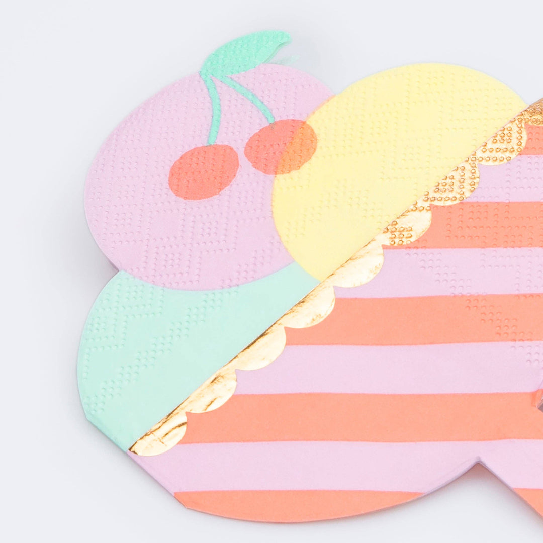Ice Cream Sundae Napkins Meri Meri Ice Cream Sundae Napkins Bonjour Fete - Party Supplies